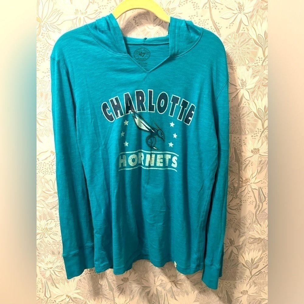 47 Brand Charlotte Hornets lightweight hooded pullover cotton hoodie M